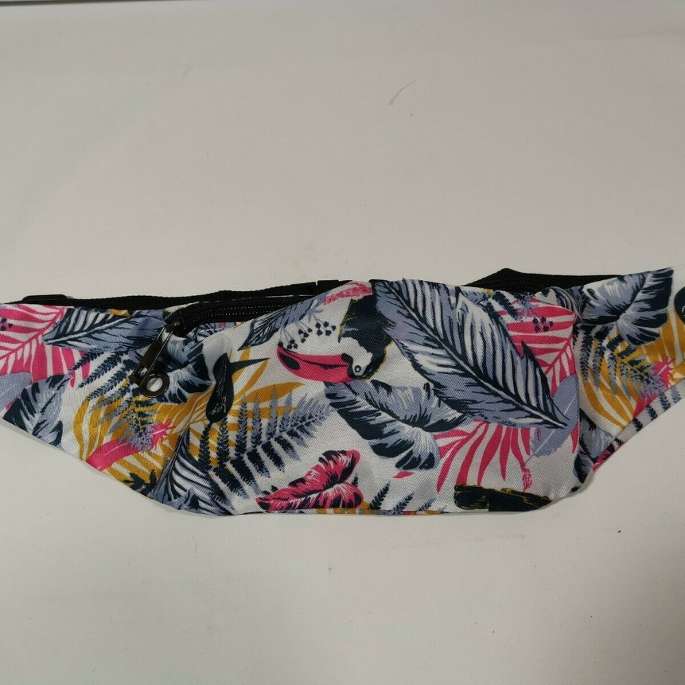 Retro 80s Hawaiian Tropical Canvas Fanny Pack nwt